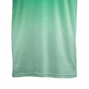 T-shirt dégradé vert menthe pour hommes, manches courtes, coupe régulière, col rond, décontracté - Product Image 4