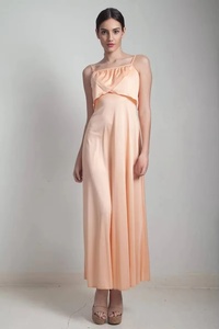 Robe longue décontractée écologique pour femme, à motif floral, respirante, sans manches, avec taille tissée antistatique, coupe ample - Product Image 3