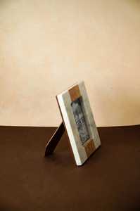 Cadre photo rectangulaire vintage en résine fait main avec impression numérique couleur pour décoration murale ou de table pour la maison ou l'hôtel - Product Image 2