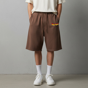 Comfortable Solid Color Eco-Friendly Canvas Men's <b>Elastic</b> Waist Cargo Shorts Summer Casual Breathable Quick Dry High Street - Product Image 4