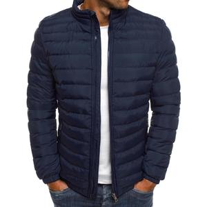 Custom Puffer Polyester <b>Bubble</b> Jackets Nylon <b>Bubble</b> Jackets High Street Men <b>Coats</b> Solid Warm Clothing Zipper up Jackets - Product Image 1