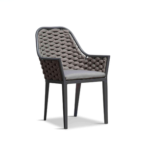 ชุดเฟอร์นิเจอร์หวายกลางแจ้งทันสมัยสวยงาม โต๊ะรับประทานอาหารพร้อมเก้าอี้ 6 ที่นั่ง เหมาะสำหรับโรงแรมและสวนสาธารณะ |   ฮอร์ติ คลับ-ทนทานต่อรังสียูวี - Product Image 1