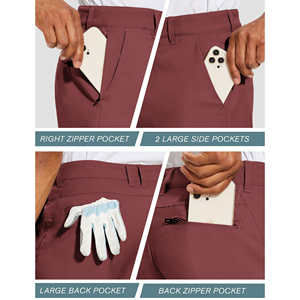 Shorts de golf pour hommes, respirants, à séchage rapide, en tissu extensible, avec ceinture confortable et coupe athlétique moderne, prix bas - Product Image 6