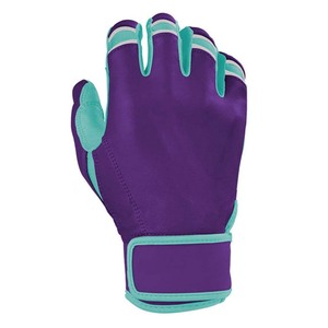Gants de frappe rembourrés violets avec fermeture auto-agrippante pour entraînement adulte unisexe - Product Image 3