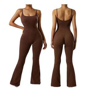 Combinaison de yoga pour femme en coton 100 %, une pièce sans manches, pour la gym et l'entraînement, tenue de sport tendance, logo personnalisé 2026 - Product Image 4