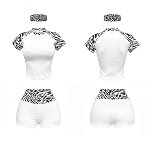 Ensemble 2 pièces personnalisé pour femme : Veste, Legging et Brassière de Sport – Tenue de Sport Complète pour l'Entraînement et la Gym – Vente en Gros - Product Image 2