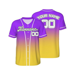 Camiseta de Béisbol Personalizada con Nombre y Número del Equipo, Impresión Digital, Transpirable, Talla Grande, Cuello en V, Serigrafía de Ángeles, Venta al Por Mayor - Product Image 1