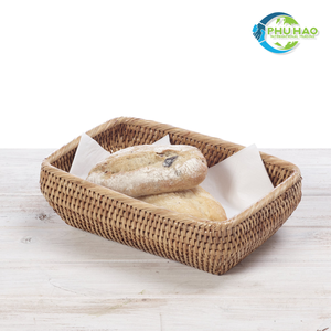 Handwoven RATTAN TRAY <b>FRUIT</b> <b>STORAGE</b> BASKET with Handles Gift, Home Decor, Sustainable Serving Tray for Home & Restaurant - Product Image 2