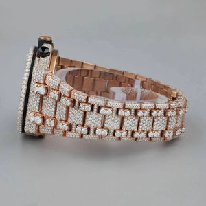 นาฬิกาโครโนกราฟสไตล์พรีเมียมประดับเพชรโมอิสซาไนต์สำหรับผู้ชาย สไตล์ฮิปฮอป กันน้ำ ตัวเรือนสแตนเลส เหมาะสำหรับงานแฟชั่น - Product Image 3