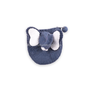 Elephant Design <b>Felt</b> Coin Purse - Product Image 1