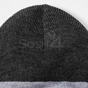 Solid Color 100% Wool Jacquard Knitted Winter Beanie <b>Hats</b> Custom Style Unisex Casual High Quality - Product Image 2