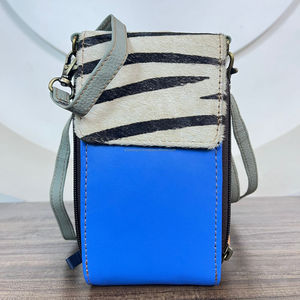 ใหม่จริงทําด้วยมือหนังรีไซเคิลมือถือสลิงกระเป๋าหลายสีผู้หญิงมีสไตล์ผมสัตว์พิมพ์ที่ไม่ซ้ํากันมือถือC Rossbodyกระเป๋า - Product Image 5