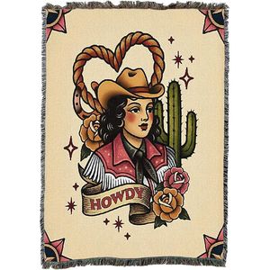 Coperta in Tessuto 50x60 Made in USA, Realizzata in Cotone con Design Tattoo, Comoda ed Elegante - Product Image 1