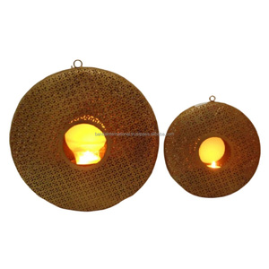 Bougeoir votif en fer décoratif pour la maison lot de 2 pièces avec fini enduit de poudre noire bougeoir décoratif votif - Product Image 6