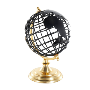 Globo Terráqueo de Escritorio de Latón Premium |   Globo Terráqueo Decorativo Educativo para Escritorio de Oficina, Mesa de Estudio y Decoración del Hogar - Product Image 1