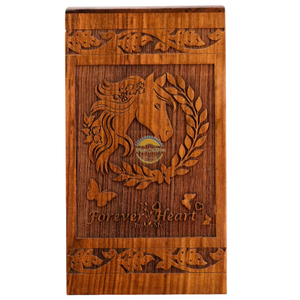 Urne funéraire en bois de rose sculptée à la main AYAANS, très vendue, pour cendres d'adultes, urnes funéraires en gros (6X6X11)IN - Product Image 1