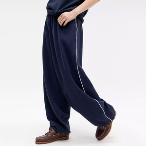 Pantalon de survêtement pour femme de haute qualité, 85% coton, 15% polyester, avec cordon de serrage, pantalon oversize pour femme - Product Image 3