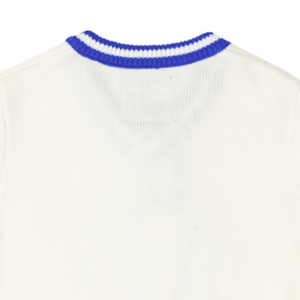Pull en laine ivoire à col en V Zeta Phi Beta, broderie de lettres grecques ZPB, bordure côtelée, vêtements en tricot de qualité supérieure pour femmes - Product Image 6