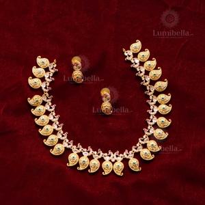 For Style Orthodox Gold Plated Brass Wedding Women's Regular Necklace and Earring Set-Fashion Jewelry - Product Image 1