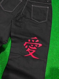 Jean large respirant taille mi-haute pour homme, gris fumé, à franges, gris ciment, en denim délavé, motif uni, boutonné - Product Image 4