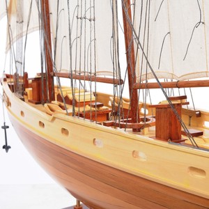 Modello di Nave <span class=keywords><strong>a</strong></span> <span class=keywords><strong>Vela</strong></span> Canadese Bluenose II Completamente Assemblato, Ornamento Nautico Artigianale 97,8Lx16,5Wx83,18H cm - Product Image 6