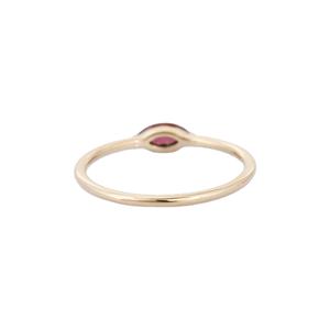 Anillo de dedo apilable de oro amarillo sólido de 14K hecho a mano, joyería de marquesa de turmalina Natural minimalista para mujeres y niñas para bodas - Product Image 4