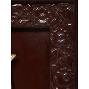 Vacas Kamadhenu con Trishul/Trident Escultura de latón con marco de madera de 19 pulgadas Pieza de arte para colgar en la pared - Product Image 2