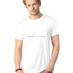 Camiseta de Algodón y Poliéster para Hombre, Lisa, con Logotipo Bordado Personalizado, Fabricante Mayorista - Product Image 3