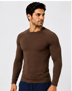 Nouvelle Arrivée - Sous-Blouse Médicale Homme à Manches Longues Respirante Séchage Rapide Coupe Ajustée Col Rond pour Hôpital - Product Image 4