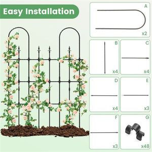 Arco in Ferro Battuto per Recinzione da Giardino 58 X 73 Pollici - Facile Installazione - Product Image 1