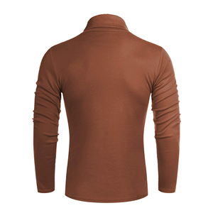 Custom <b>Logo</b> Mens Turtle High Neck Shirt Stretchable Cotton polyester Fabric Long Sleeve Men Tee Fashionable Casual Streetwear - Product Image 5