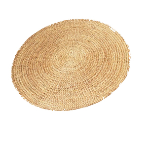 Mixed Color Woven Water Hyacinth Grass <b>Mat</b> – Natural Decor Floor <b>Mat</b> in Vintage & Boho Style - Product Image 4