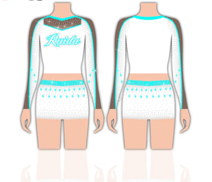 Chaqueta de calentamiento para animadoras, diseño personalizado para mujer, poliéster ecológico, sublimación, servicio OEM - Product Image 4