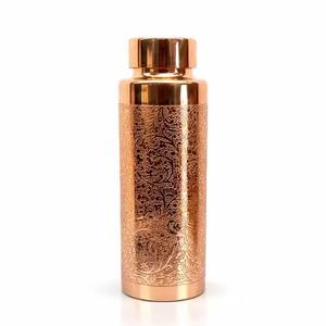 Botella de Agua de Cobre Clásica, Recipiente Tradicional para Beber, para el Hogar, Oficina, Gimnasio, Viajes, Uso Saludable - Product Image 6