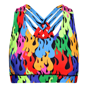 Custom Women Sublimation Printed Sports Bra Quick Dry Breathable Yoga Gym Fitness Activewear OEM Logo Wholesale - Product Image 1