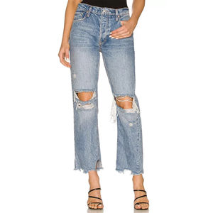 Jeans baggy pour femmes, style rétro streetwear, personnalisables, effet usé, sur mesure, créez votre propre design de jeans baggy pour femmes - Product Image 3