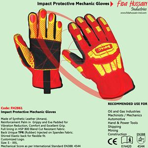 ถุงมือช่างแบบกําหนดเองป้องกันแรงกระแทกคุณภาพสูงสําหรับใช้ประจําวัน 2024 ถุงมือช่างขายส่งถุงมือหนังจากปากีสถาน - Product Image 3
