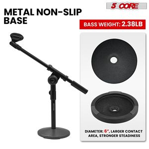 Support de microphone de bureau universel à base ronde 5-en-1 pour table - Product Image 5
