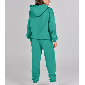 Conjunto Deportivo de 2 Piezas para Mujer, 100% Algodón, Antiestático, para Invierno, Informal, para Gimnasio, Manga Larga, Resistente al Viento y Transpirable - Product Image 2
