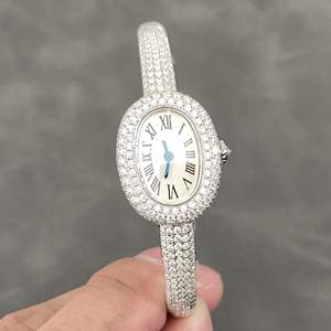 Montre mécanique en acier inoxydable 100 % testée au diamant, personnalisée, de luxe, avec diamants VVS Moissanite, style Hip Hop Iced Out - Product Image 2