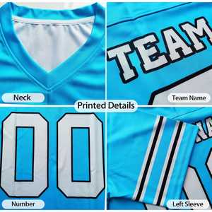 เสื้อเจอร์ซีย์สตรีทแวร์ปักลายตามสั่ง เสื้อกีฬาซับลิเมชั่นสำหรับทีมเยาวชนและผู้ชาย เสื้อฝึกซ้อมอเมริกันฟุตบอลสไตล์วินเทจ - Product Image 4