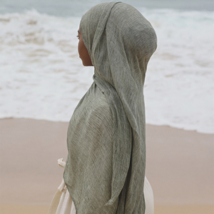 Dropshipping Mềm Viscose Rayon Dệt Phương thức Rắn Màu Đôi Khâu Dài Hồi Giáo Khăn Choàng Khăn <span class=keywords><strong>Hijab</strong></span> Khăn Choàng Truyền Thống Khăn Choàng - Product Image 3