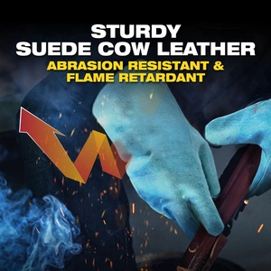 Gants de soudure en cuir de vachette pour la sécurité industrielle, résistants aux flammes, résistants à l'abrasion, durables, flexibles, pour la lutte contre les incendies - Product Image 3