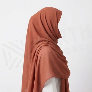 Hiyab de Chifón de Color Sólido para Mujer, Transpirable, para Uso Diario, Pañuelo Étnico de Oriente Medio - Product Image 3