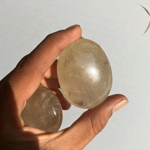 Pierre de palmier en quartz fumé naturel, pierre précieuse polie, cristal de poche, vente en gros - Product Image 6
