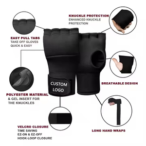 Vendas de Boxeo Rápidas Fastwraps Negras con Material de PU y Algodón, Protección Suave y Duradera - Product Image 5