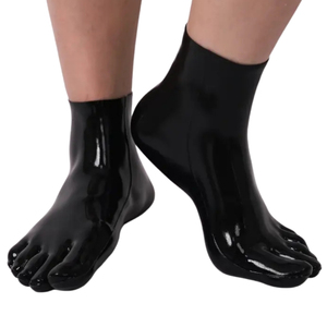 Chaussettes noires opaques à cinq doigts pour femmes, en spandex et polyester, tricotées, mode, toutes saisons, usage quotidien - Product Image 3