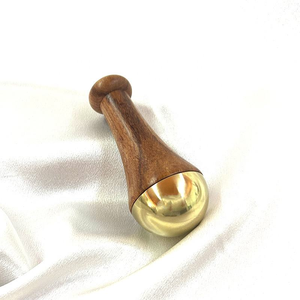 Varita Kansa de Madera de la Mejor Calidad al por Mayor con Ágata Pulida, Herramienta Ayurvédica para Masaje Facial y Corporal, Artesanía - Product Image 1