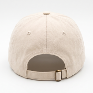 Gorras de Béisbol Personalizadas de Algodón Beige, Estilo Dad Hat, Sin Estructura, Seis Paneles, Vintage, Bordado de Cangrejo Azul, Hebilla de Latón Ajustable, Unisex, OEM - Product Image 4