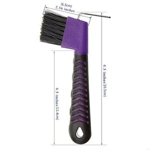 Juego de limpiadores de pezuñas metálicos para caballos, 4 herramientas de cepillado con área de agarre para eliminar la suciedad de las ranuras de las pezuñas en el cuidado de la establos. - Product Image 4